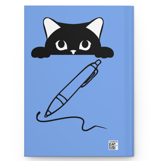 #2- Funny, Sarcastic Cat Design Hardcover (Blue) Journal For Cat Lovers