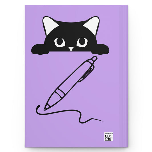 #2 - Funny, Sarcastic Cat Design Hardcover (Violet) Journal For Cat Lovers