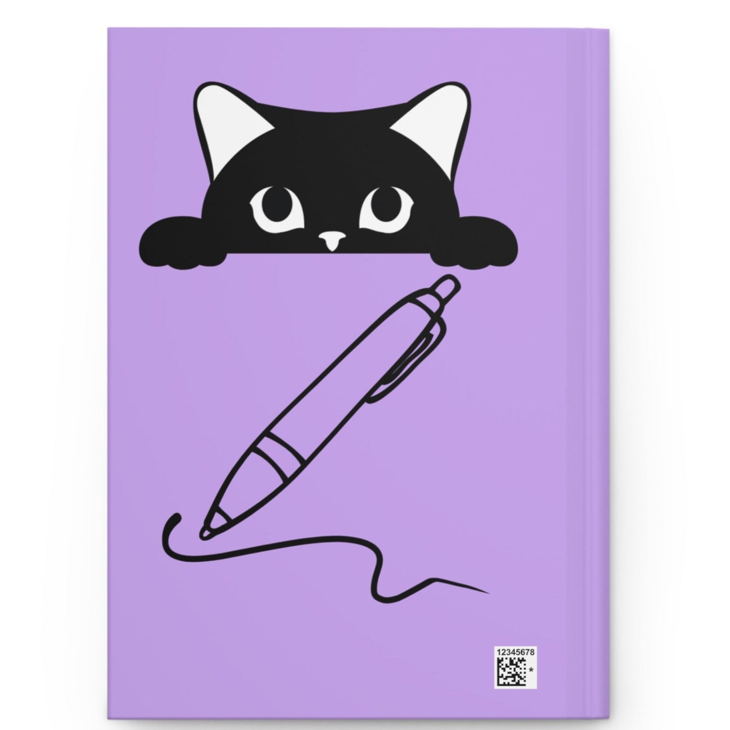#4 - Funny, Sarcastic Cat Design Hardcover (Violet) Journal For Cat Lovers