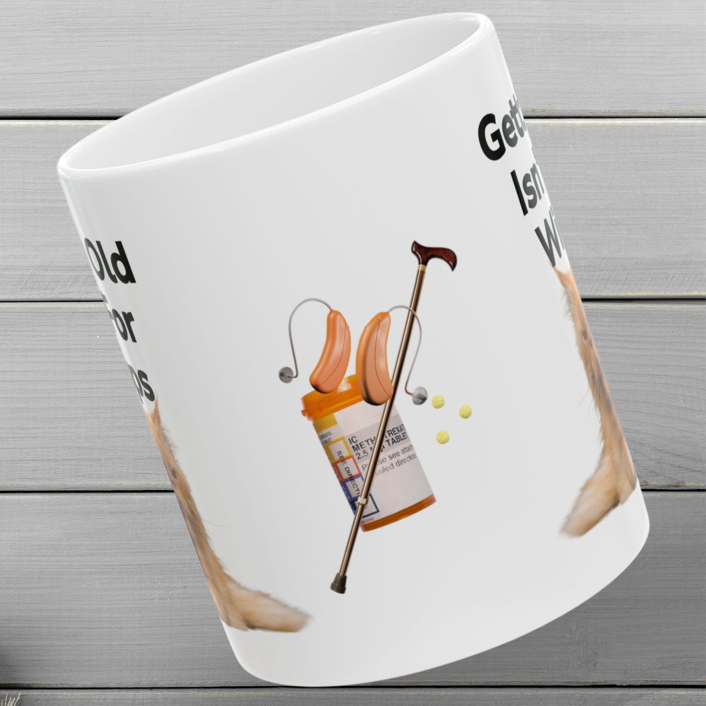 Funny, Sarcastic 11oz, Ceramic Mug For Seniors And Cat Lovers