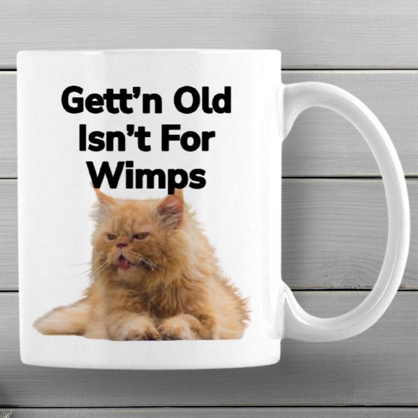 Funny, Sarcastic 11oz, Ceramic Mug For Seniors And Cat Lovers