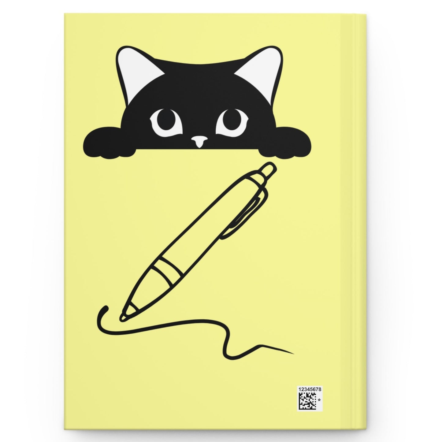 #4 - Funny, Sarcastic Cat Design Hardcover (Yellow) Journal For Cat Lovers