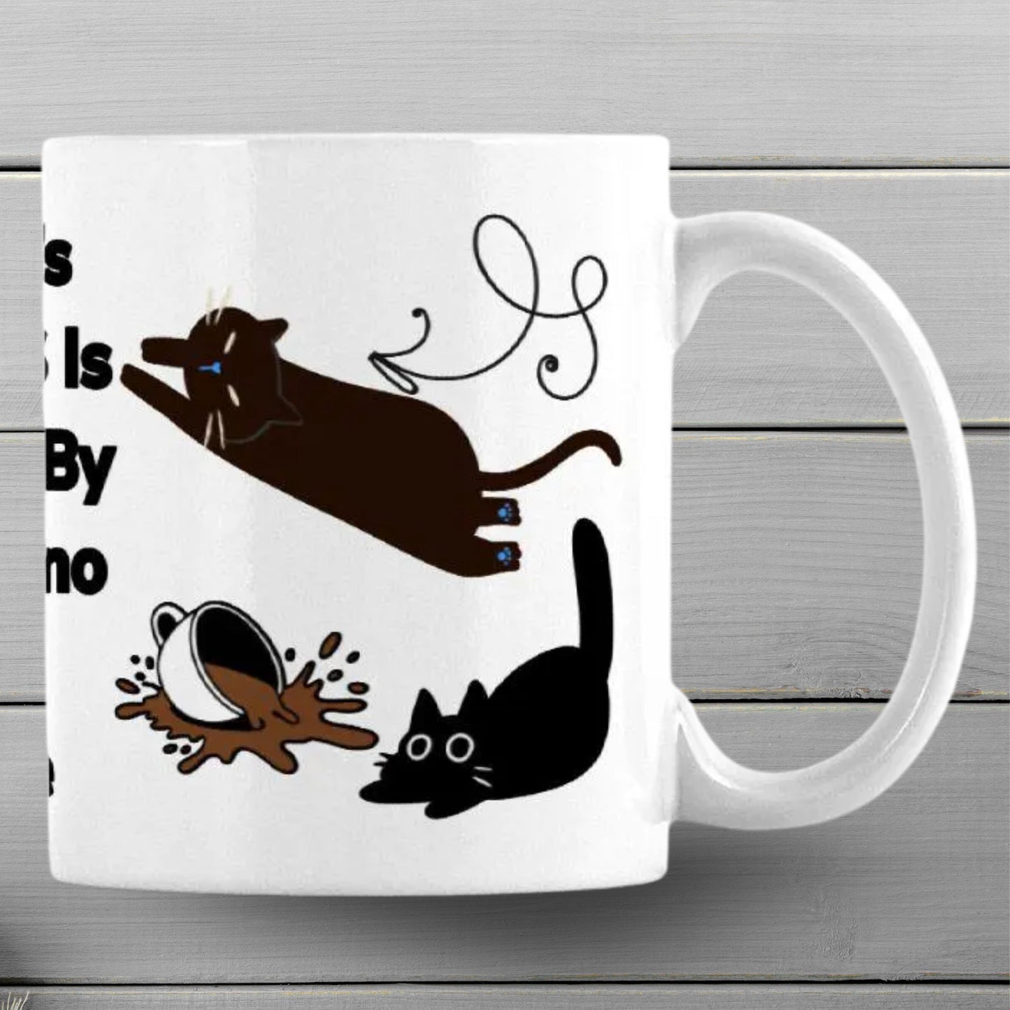 Funny Cat With Zoomies, 11 OZ Mug For Cat And Coffee Lovers
