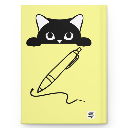 #2 - Funny, Sarcastic Cat Design Hardcover (Yellow) Journal For Cat Lovers