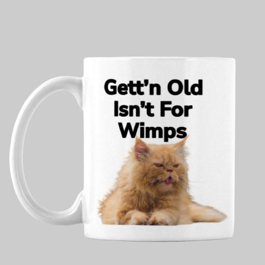 Funny, Sarcastic 11oz, Ceramic Mug For Seniors And Cat Lovers