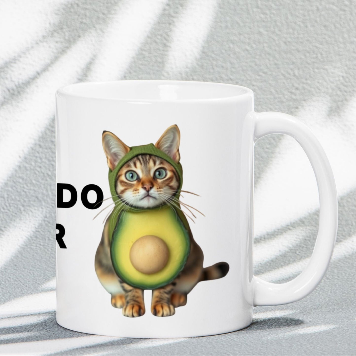 Funny, 11oz, Ceramic Mug For Cat And Avocado Lovers