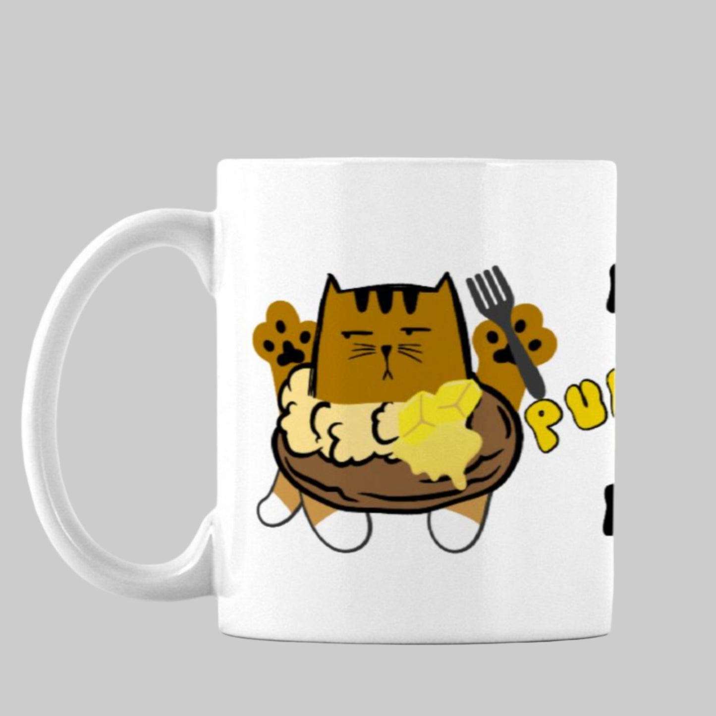 Funny, 11oz Ceramic Mug For Cat And Baked Potato Lovers